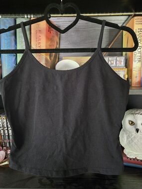 SHEIN Black Women's Slim-Strap Camisole Tank